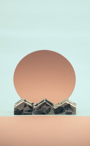 concrete terrazzo mountain mirror