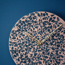 Marble Terrazzo Clock with Brass Hands