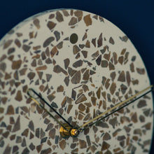 Marble Terrazzo Clock with Brass Hands