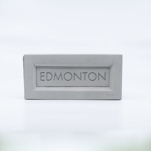 City of Edmonton concrete brick book end