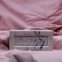 City of Edmonton concrete brick book end marble like