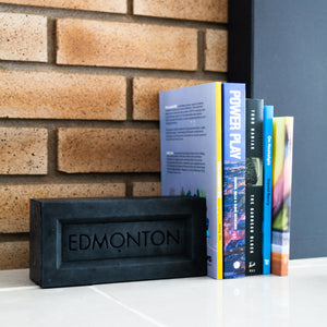 City of Edmonton concrete brick book end