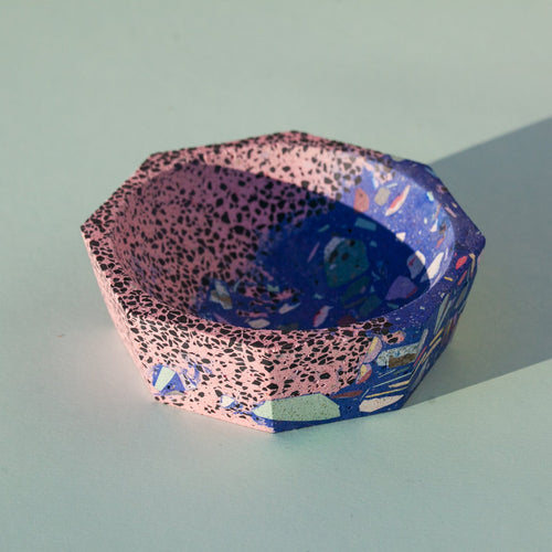 polished concrete terrazzo decorative bowl dish