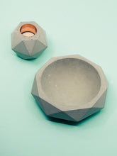 Concrete Accessory Bowl and Concrete Candle Holder
